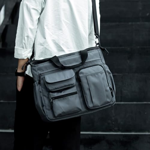 Bolso Mensajero Kisangel Oxford Gran Capacidad Gris miniatura 3