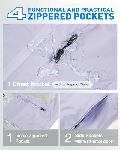 Image of 33,000ft Packable Rain Jacket for Women Waterproof Raincoats with Hood