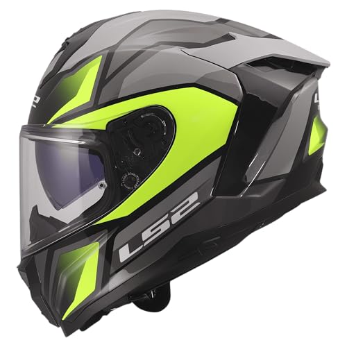 LS2, Casco Moto Integrale CHALLENGER II VIPER Grey H-V Yellow, L