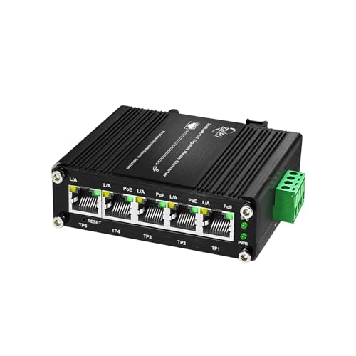 Image of Industrial Managed 5 PoE Gigabit Switch IEEE802.3af /at 9-57V to 48V Max 120W
