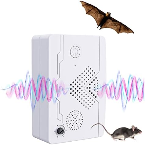 Ultrasonic Bat Repellent, Ultrasonic Pest Mouse Reject Repelling System, Pest Repellent Ultrasonic for House Indoor Pest Bat Removal Control Repellent, Keep Bat and Pest Away