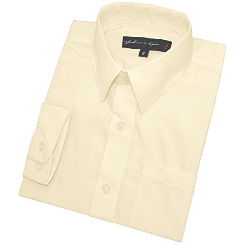 Baby Boy's Long Sleeves Solid Dress Shirt #Jl32 (24 Months, Ivory) #TOP4