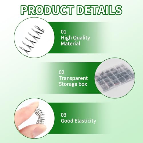 Druckfedern Sortiment Kit, 300 Stück 304 Edelstahl Kleine Federn Set 23 verschiedene Größen Mechanische Metall Mini Federn Mit Aufbewahrungskasten für DIY Zuhause Automobilreparaturen