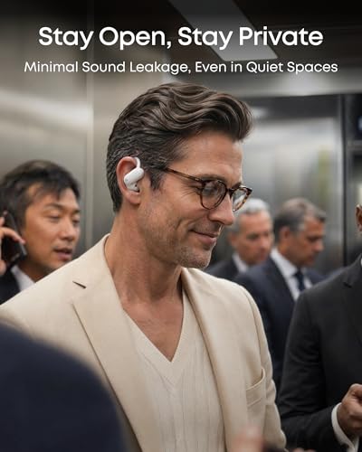 Image of Soundcore AeroFit 2 Pro by Anker, Open-Ear and Active Noise Cancellation Modes, Hi-Res Open Ear Headphones for Commute,Office,Fitness, LDAC, 4-Mic AI Clear Calls, 34H, IP55, Wireless Bluetooth Earbuds