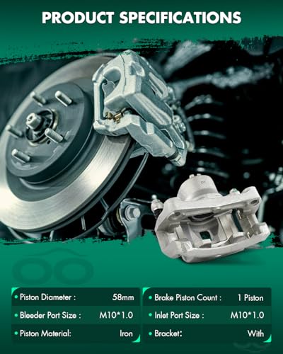 Image of SCITOO Front Left Brake Caliper With Bracket 19B3306 Compatible For Nissan For Sentra 2007-2019