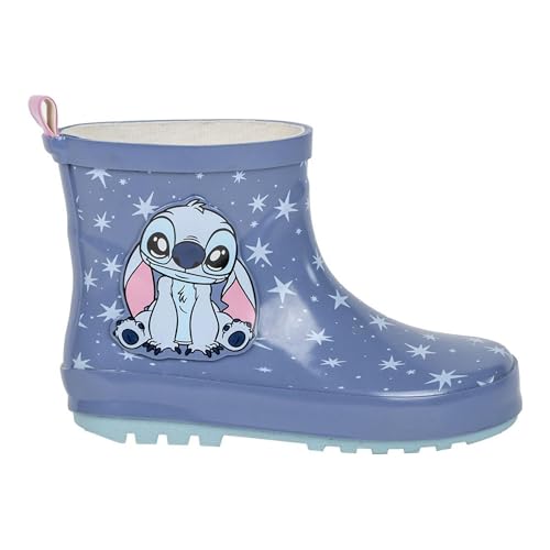 CERDÁ LIFE'S LITTLE MOMENTS Botas Lluvia Stitch Niños Fabricadas Goma Impermeable Suela Antideslizante, Unisex, Azul, 25 EU