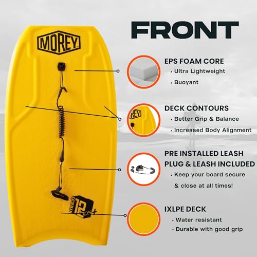 Bodyboard 108 cm Morey Mach 12 MDS+ avec Laminage Amélioré Durable