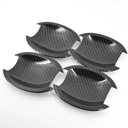 クロームカーボンファイバー車のドアハンドルカバースタイリングカーアクセサリーステッカーに適合する日産に適合するキューブ Z11 2002-2008 装飾ステッカー(Bowl)