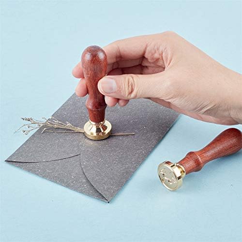 CRASPIRE Wax Seal Stamp Crow on Skull, Vintage Wax Sealing Stamps Halloween Winter Retro Wood Stamp Removable Brass Head 25mm for Envelopes Invitations Cards Embellishment