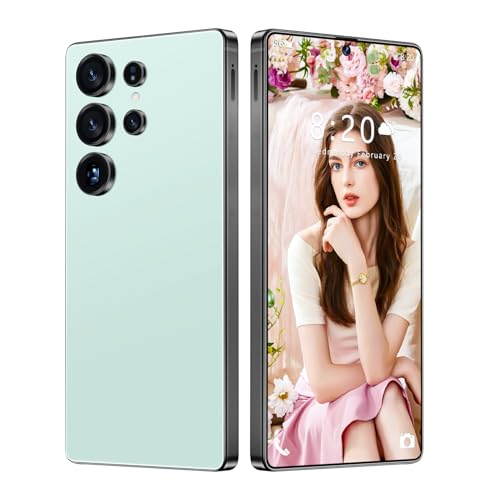 Teléfono Desbloqueado S26 Ultra Android 14 Teléfono móvil Inteligente 10 núcleos 16 GB 1 TB Teléfono Celular Pantalla HD de 7.3 Pulgadas Teléfono móvil Cámara de 108 MP 72 MP,Cyan-1TB