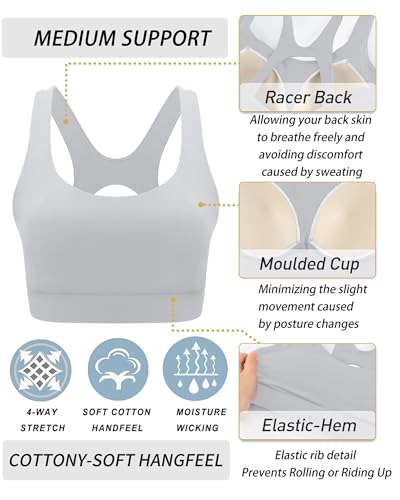 Image of RUNNING GIRL High Impact Sports Bras for Women, High Support Running Strappy Women's Sports Bra with Sewn in Pads