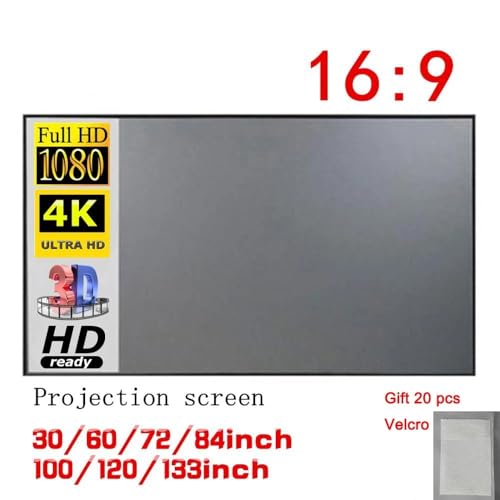 Pantalla proyector portátil anti-luz 72 pulgadas miniatura 2