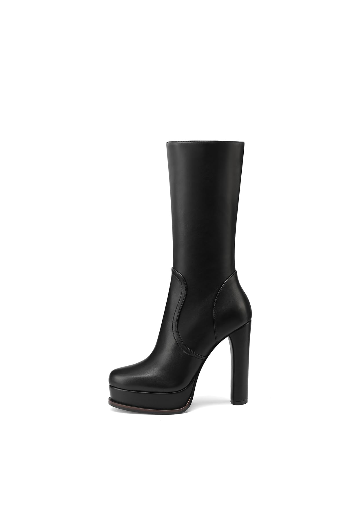 QUEEN HELENA Stivali con Plateau con Tacco Alto Zip Laterale Donna K3233