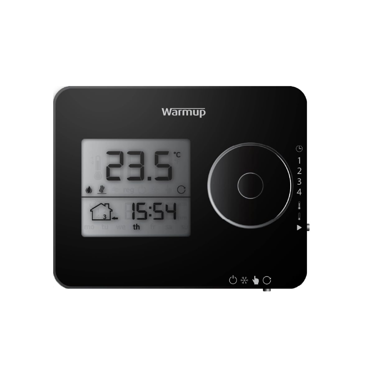 Warmup Thermostat | Tempo Digital Programmable | Wired Room | DIY Installation, Black