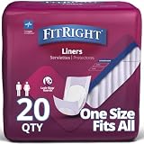 FitRight Restore Incontinence Liners, Maximum Absorbency, 13' x 30', 20 Count (Pack of 4)