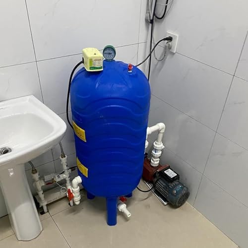 Vertical Pressure Water Storage Tank, 132 Gallon Bladder Tank for Well Systems, Large Capacity Water Storage for Kitchen, Shower, Toilet (500L)