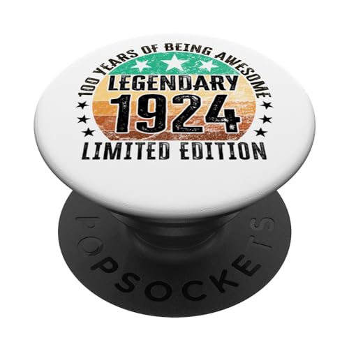 Edición limitada 100 cumpleaños Nacido en 1924 PopSockets PopGrip Intercambiable