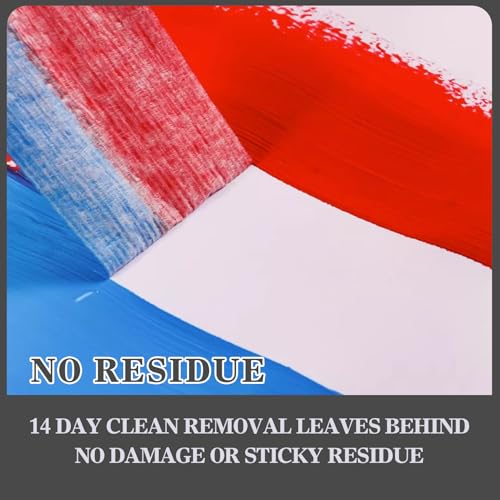 Image of Blue Painters Tape 2 Inch Wide (10 Rolls - 1.88in X 60yds), Wide Masking Tape for General Purpose Wall Painting, Home Improvement Removes Easily Without Leaving Sticky Residue (10 Rolls White)