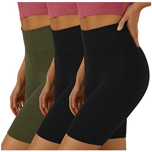 Short de yoga 3 pièces taille haute pour femme grande taille