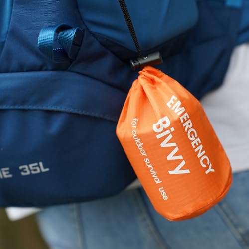 2 Stück Notfall Schlafsack,Survival Biwaksack,Rettungsdecken,Überleben Schlafsack, Notfalldecken,Survival Ausrüstung für Camping und Outdoor-Wandern