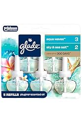Includes 3 plug-in refills in the Aqua Waves fragrance and 2 plug-in refills in the Sky & Sea Salt fragrances Notes of sea salt, island flower, and ocean air artfully paired with ocean breeze, sea salt, and driftwood. Create continuous ambience with ...