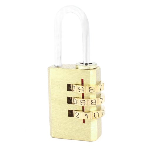 Image of Aexit Rectangle Shaped Padlocks & Hasps 3 Digits Resettable Combination Luggage Combination Padlocks Box Padlock