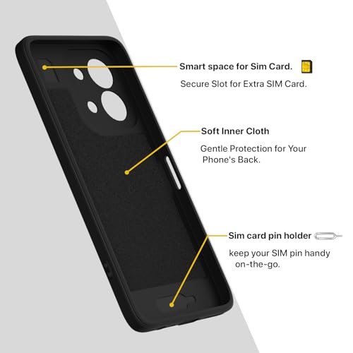 Image of Pikkme Back Cover for Redmi 15C 5G Soft Matte Silicone Mag-Safe Design (Mag-Safe Not Support) Camera Protection | Slim Fit Bumper Cover (Black)
