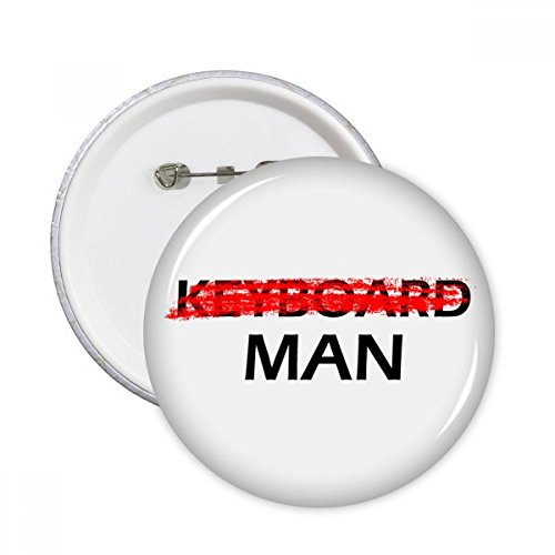 Badge rond Ne vous laissez pas un clavier pour vêtement XXL 5pcs