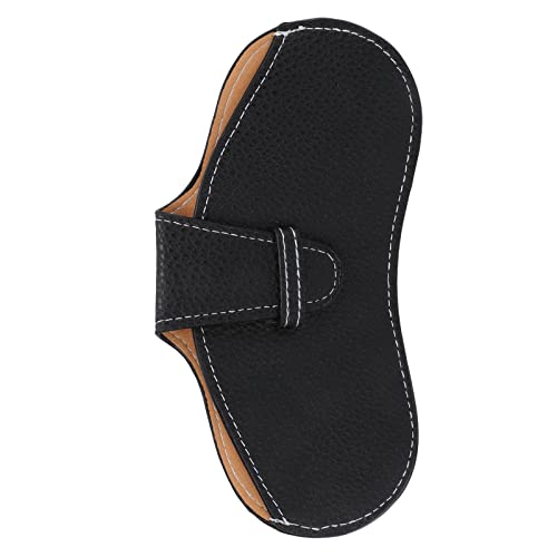 Image of Leather Sunglasses Case, Portable Soft Leather Sunglasses Bag, Flexible Sunglasses Pouch Slim Case for Men and Women(black)
