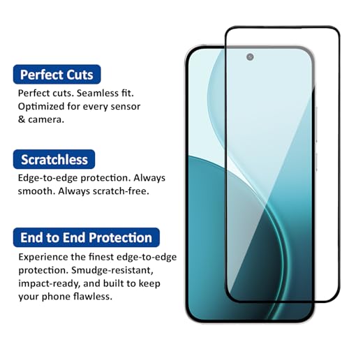 Image of AIBEX Tempered Glass for Oppo Reno 14 5G | 9H Hardness | Anti-Glare & Anti-Fingerprint | Water Resistant | Edge-to-Edge Full Screen Protector | Bubble-Free Installation
