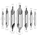 Xinodle Center Drill Bit Set - M2 High Speed Steel Center Drill, 7pcs 60-Degree Angle Centering Drill Bits Countersink Tools for Lathe Metalworking in Size 1.0 1.5 2.0 2.5 3.0 4.0 5.0