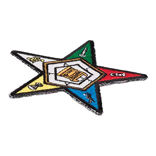Order Of The Eastern Star Cut-Out Patch, Masonic Patches #TOP1