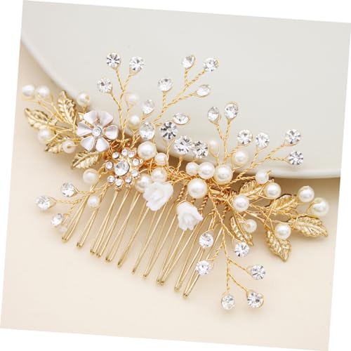 FRCOLOR 3 Pecas tiara jóias de cabelo de flores chapéus de noiva cristal pentear strass pente de cab