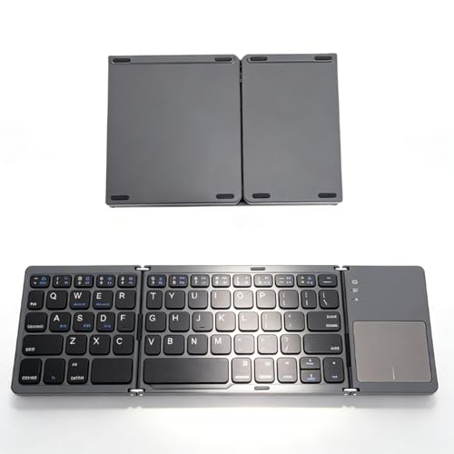 Clavier sans fil pliable ultra compact avec charnière solide et touches ergonomiques