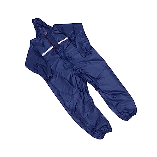 LIFKOME 1 Pc Chaqueta antiestática Monos de Trabajo Impermeable para Hombre - Abrigo Overoles con Capucha Traje de Hombres Capa a Prueba de Lluvia Uniforme de Trabajo de una Pieza Blue