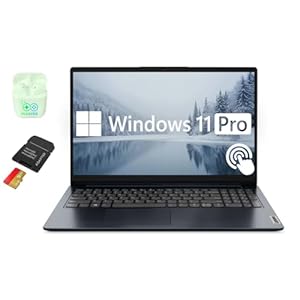 Lenovo IdeaPad 15.6” FHD Touchscreen Laptop, 40GB RAM 2.5TB Storage (2TB SSD+512GB SD Card), 10-Cores Intel Core i5-1235U, Windows 11 Pro with Microsoft Office Included, PLUSERA Earphones
