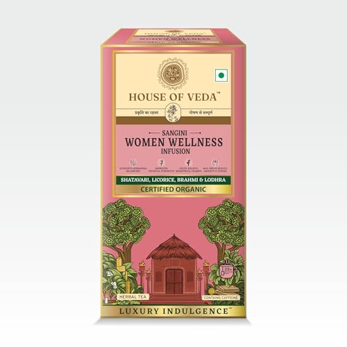 House of Veda Sangini Women’s Wellness Tea (Green Tea) | Shatavar...