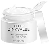Zinksalbe gegen Pickel, mit Teebaumöl & Salicylsäure, Körper Akne Creme, Creme gegen Pickel...