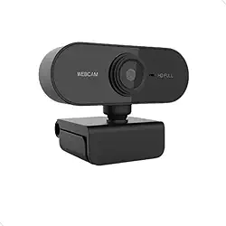 Webcam Full Hd 1080P Preta Computador Câmera Usb Visão 360º Com Microfone Home Ofice, Microfone, Teans, Zoom, Meet, Hangouts Mundo Compras