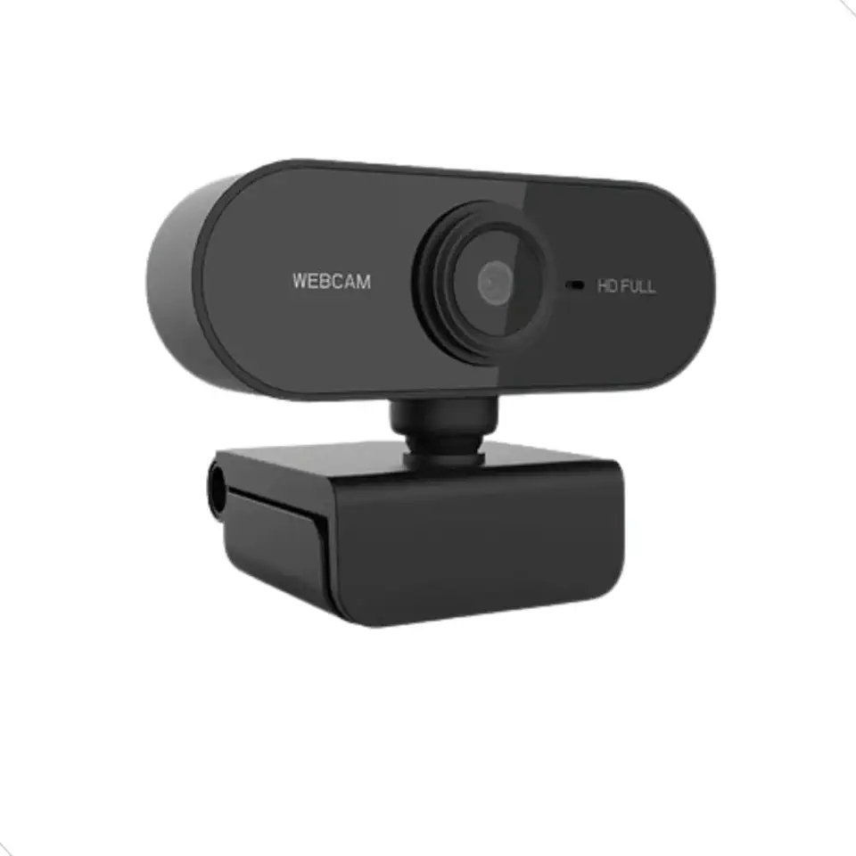 Webcam Full Hd 1080P Preta Computador Câmera Usb Visão 360º Com Microfone Home Ofice, Microfone, Teans, Zoom, Meet, Hangouts Mundo Compras