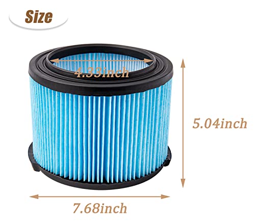 Vf3500 Replacement Filter For Ridgid Shop Vac Filter Vf3500, 3-Layer Replacement Filter For Ridgid Vf3500 3-4.5 Gallon Portable Vacuums Wd3050, Wd4070, Wd4080, Wd4522, 4000Rv, 4500Rv(2 Pack) #TOP4