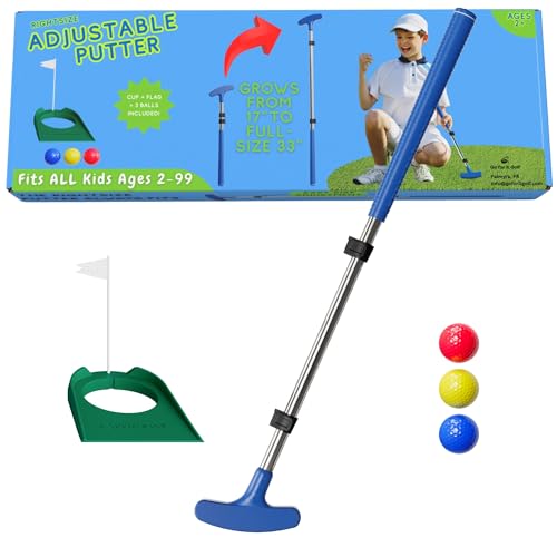 Image of Kids Putter Adjustable Length Junior Golf Club for Boys Girls Ages 2-12