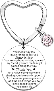 SDOFY Sister in Law Gifts Keyring Sister in Law Birthday Gift Thank You Gifts for Sister in Law Christmas Present