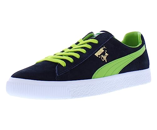 PUMA Clyde Clydezilla Mij - Zapatos para hombre, Azul marino/lima Smash, 40.5 EU