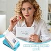Square Hole Punch, 2 Pack Rectangular Postage Stamp Punch, Hand-Punched Stamp, Effortless Square Embossing Tool, Portable Large Hole Puncher for Cardboard Scrapbook Postage Envelope Labels Wrapping