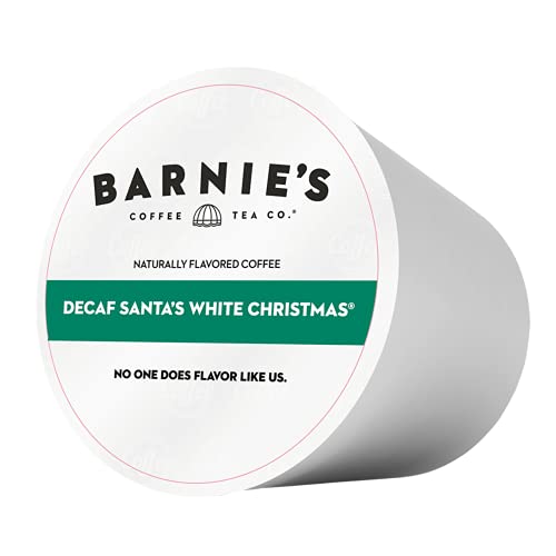 Barnie's Decaf Single Serve Santa's White Christmas Coffee Pods With Coconut, Caramel, And Warm Vanilla Flavors, Medium Roast Coffee Compatible With Keurig Brewers, 60 Count #TOP27