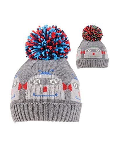 Gorro de invierno para niños y niñas, con patrón de robot, surtido, un sombrero se envía al azar, multicolor, multicolor, Talla única