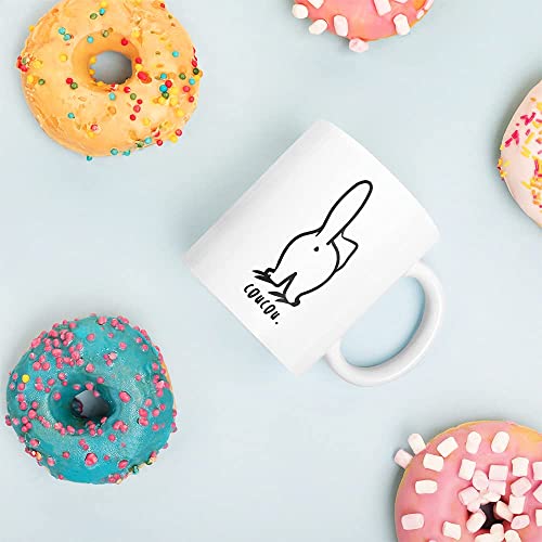 Luigi Collection Mug Humour Coucou Chat Tasse Message drôle Animaux. Idée Cadeau Original pour Amis Couple Amoureux Collègue Frère Sœur pour Anniversaire Noël Dino Mugs le Sourire dès le Réveil. – vue 7
