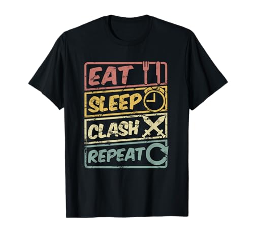 Eat Sleep Clash Repeat - Camiseta para juegos móviles Camiseta