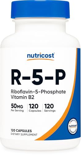 Nutricost R-5-P (Riboflavin-5-Phosphate) (Vitamin B2) 50mg 120 Capsules